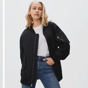 Everlane Women's The Bomber Jacket in Black, size XS